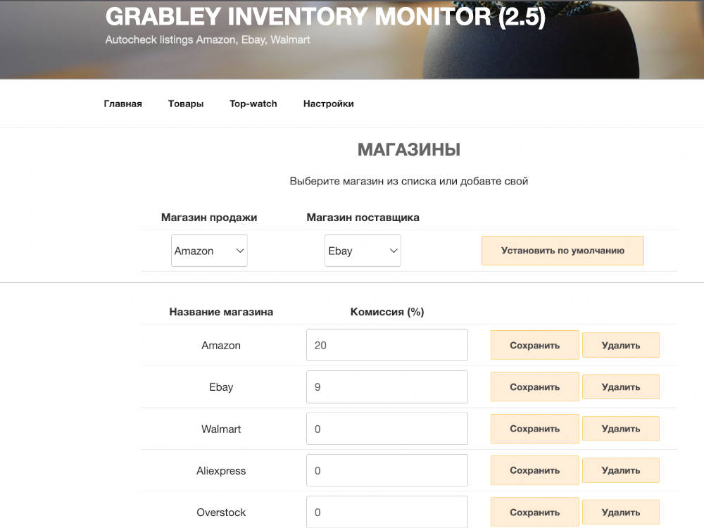 Grabley магазины